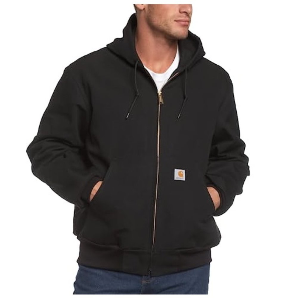 NWoT Carhartt Men Thermal Lined Duck Active Jacket J131 Black Size LT $200 HH133